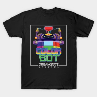 Color Bot Robot Game with Dreamstate Studios Logo T-Shirt